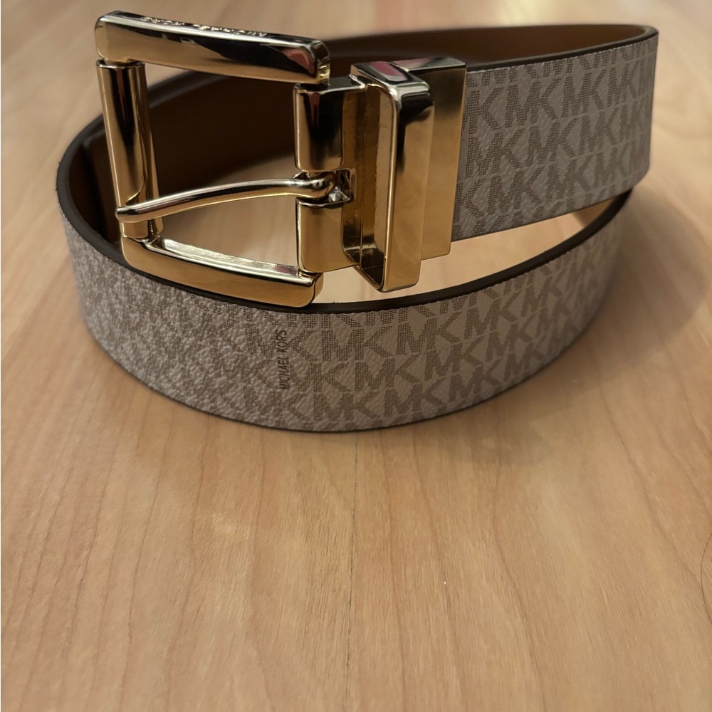Michael Kors Gold Buckle Belt